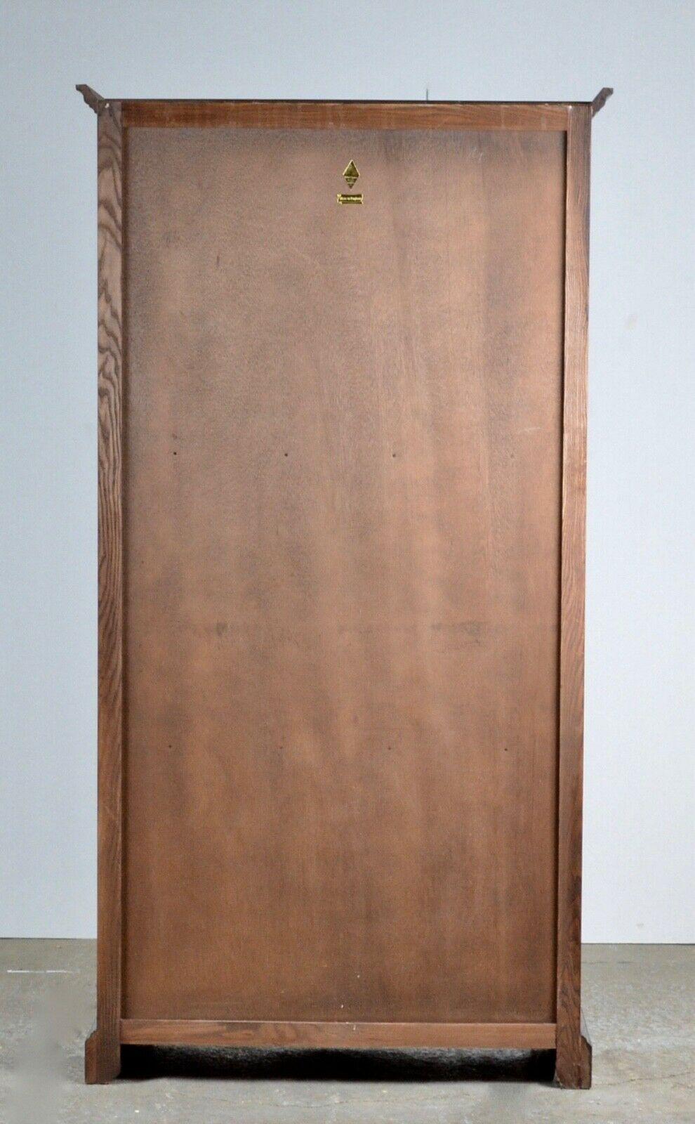20th Century Old Charm Made in England Oak Timber Library Bookcases Adjustable Shelves