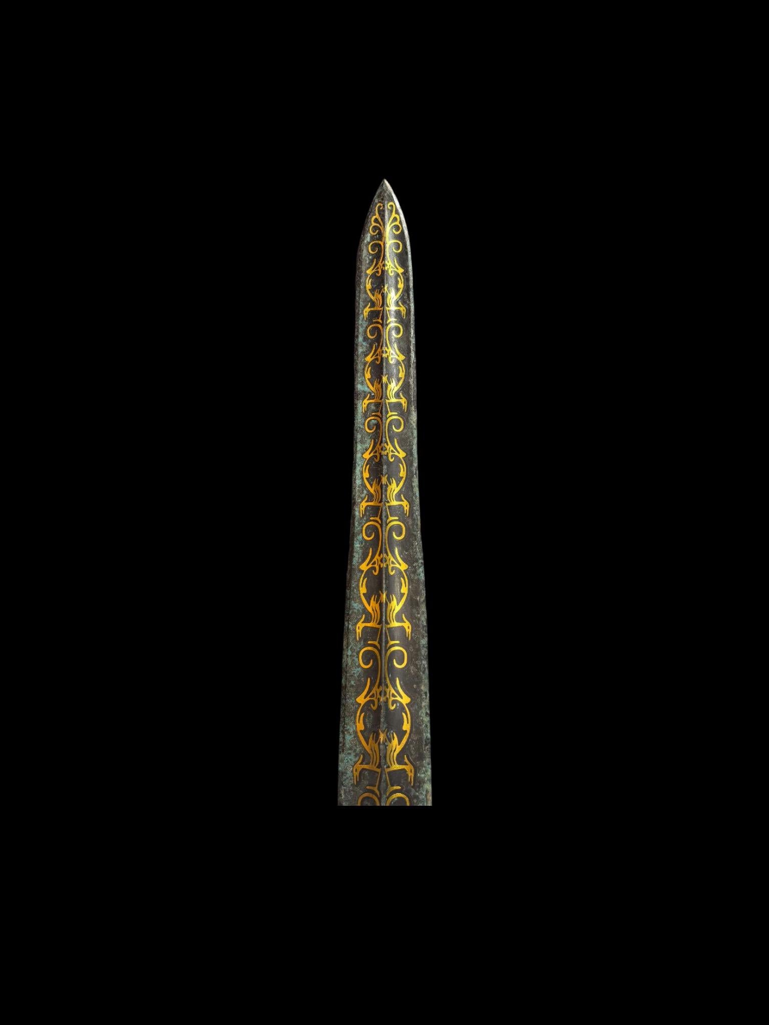 Old Chinese Bronze Sword with Old Patterns 1