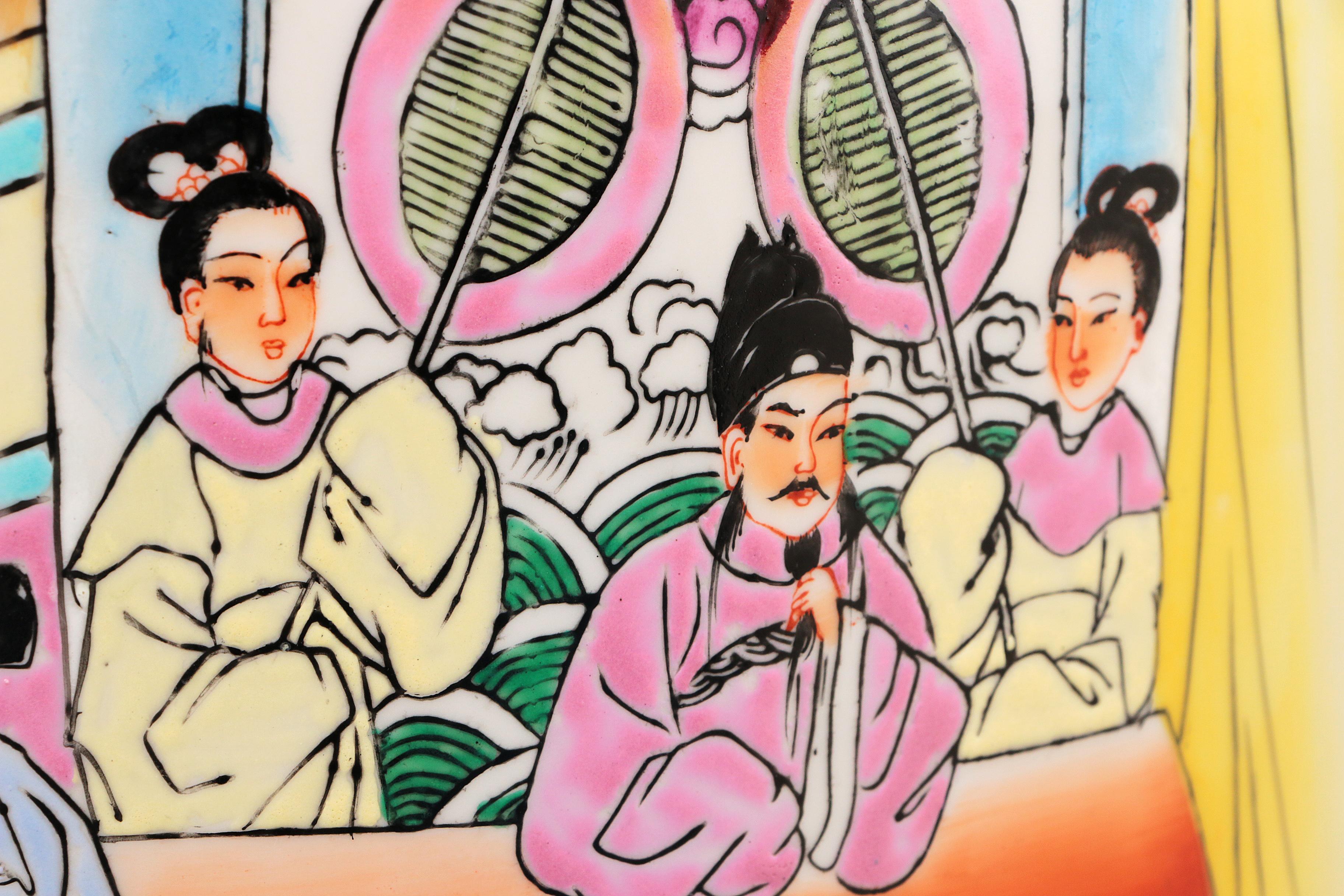 Vase en céramique chinoise ancienne peinte à la main, 1920 en vente 10