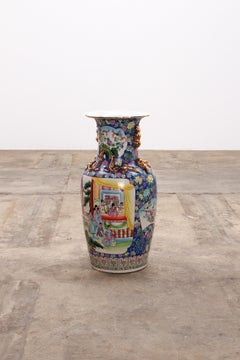 Old Chinese Ceramic Hand Painted Vase