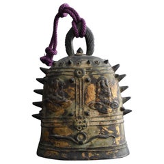 Antique Old Chinese Copper Bell / Around the Qing Dynasty 1800s/ Buddha Statue Bell