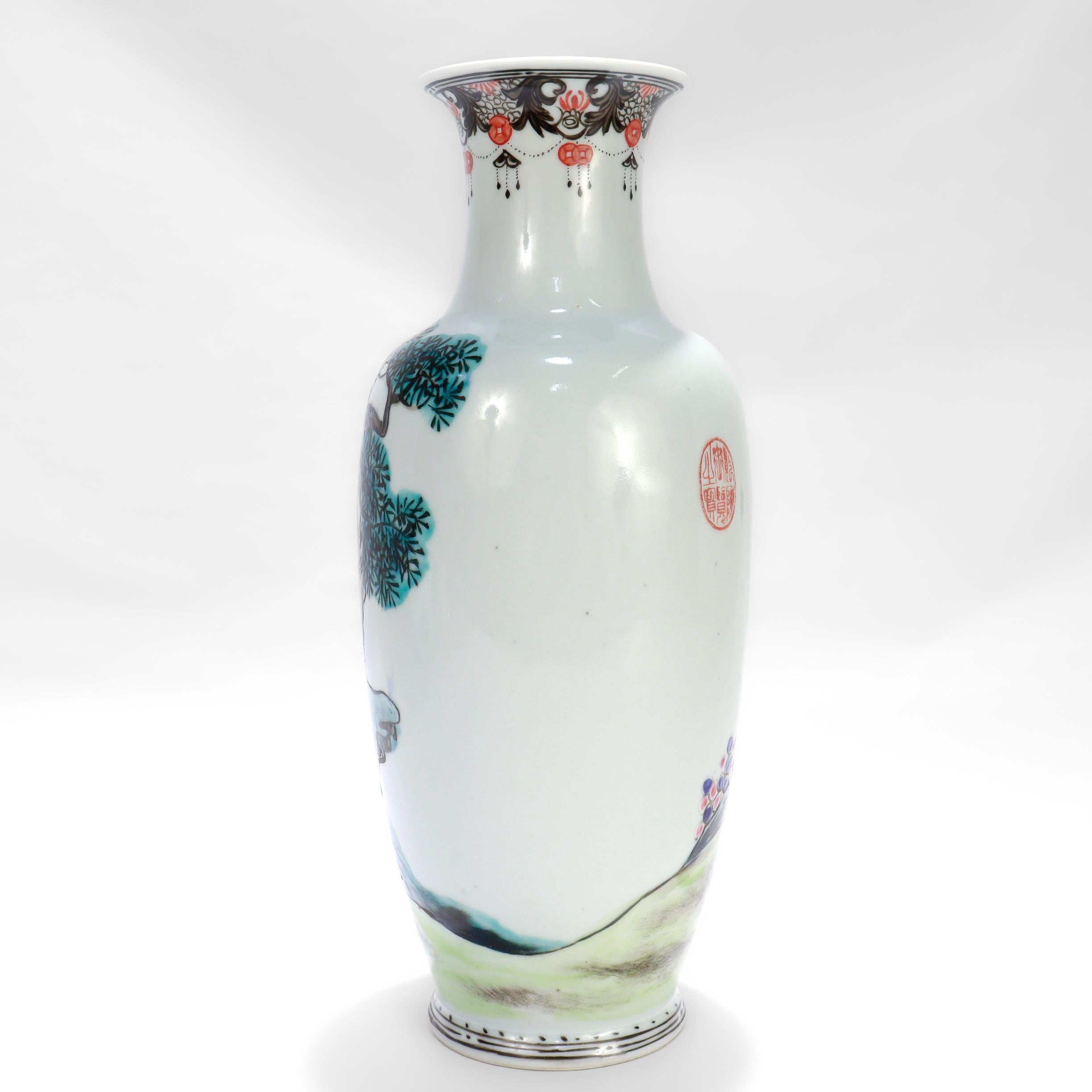 Vase en porcelaine de la période de l'ancienne République chinoise Bon état - En vente à Philadelphia, PA