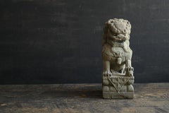 Old Chinese stone carved lion typeA /Early 20th century/Garden ornament