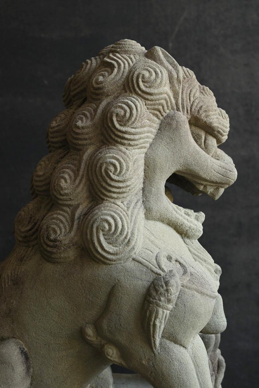 Old Chinese stone carved lion typeB /Early 20th century/Garden ornament For Sale 6