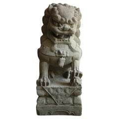 Ancien lion chinois sculpté de type B/début du 20e siècle/ornement d'été