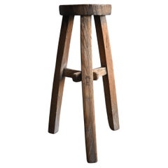 Tabouret chinois ancien / 20e siècle / Chaise raffinée à trois pieds