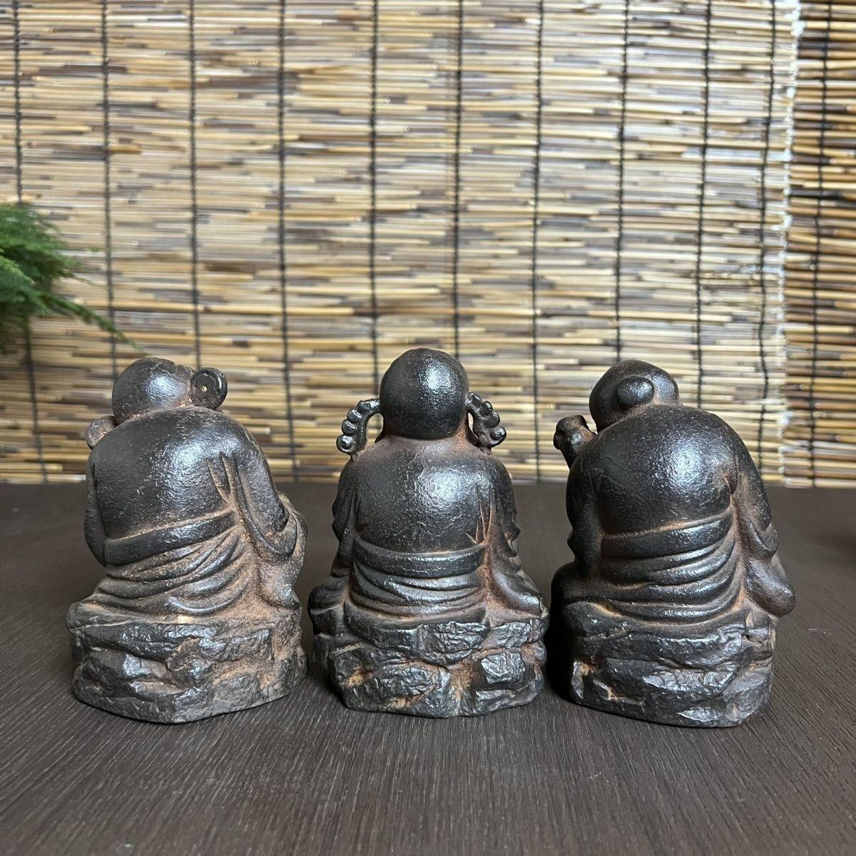 Old Chinese Wealth Fortune Longevity Immortal Gods Statues Set For Sale 2