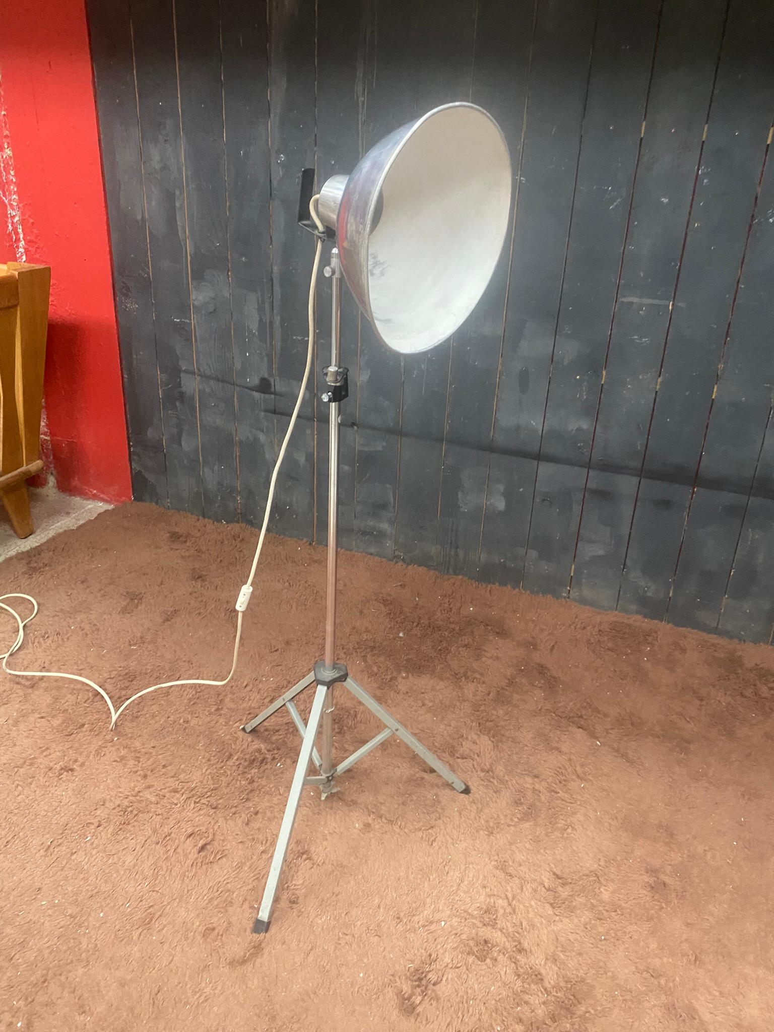 20th Century old chrome metal photo projector circa 1950 For Sale