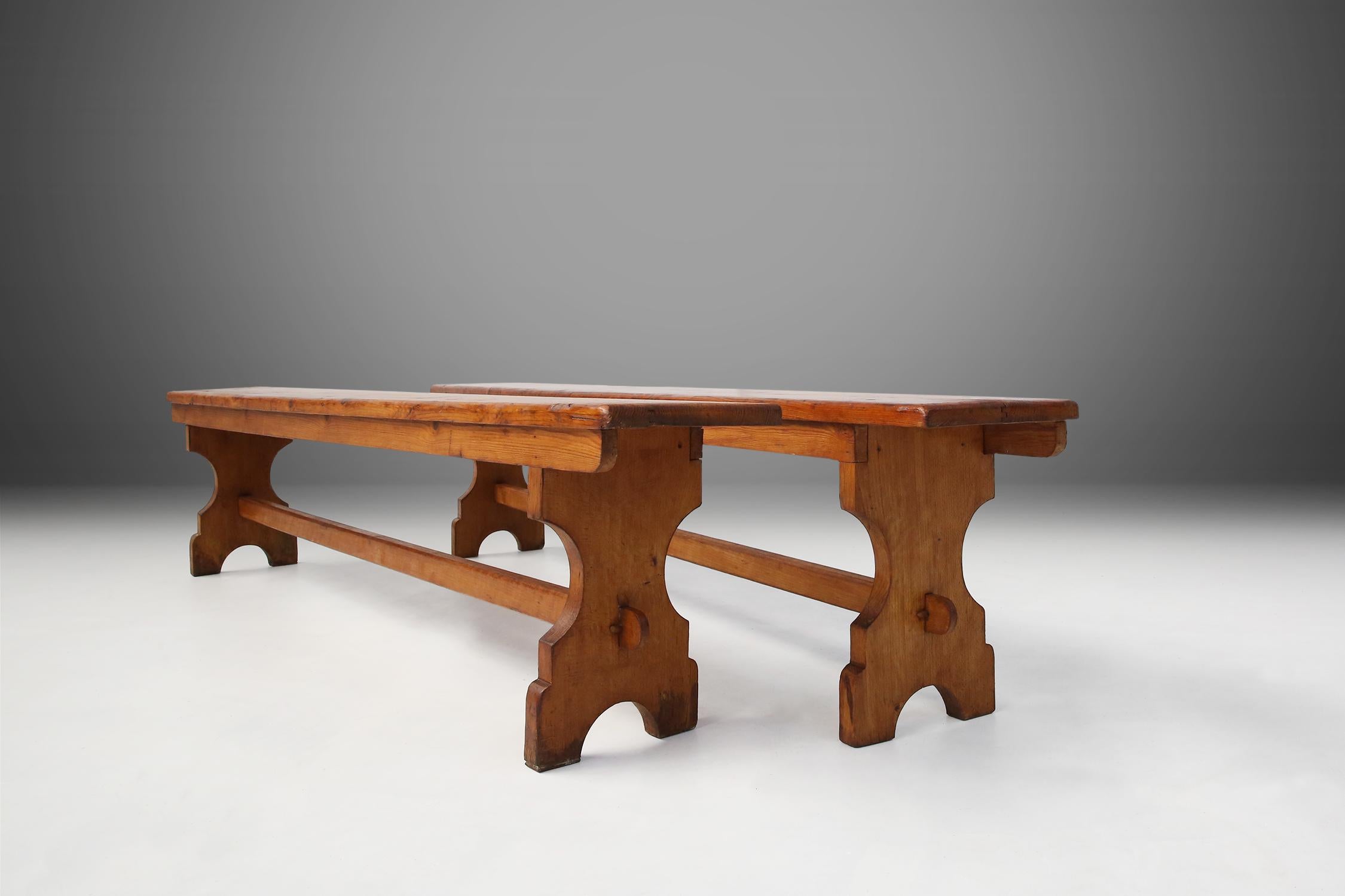 Old Church Bench, 1940s For Sale 2