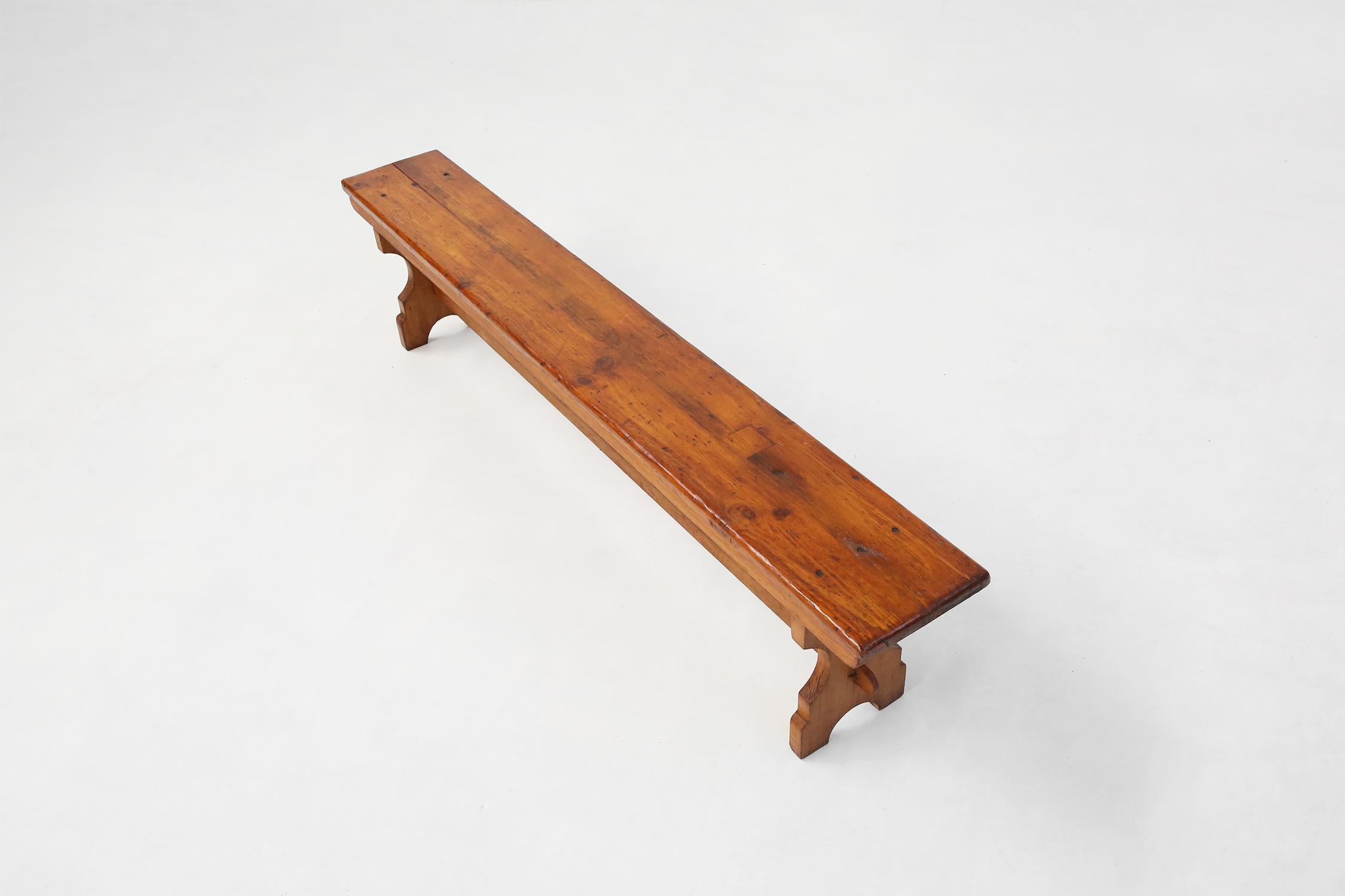 Old Church Bench, 1940s For Sale 6