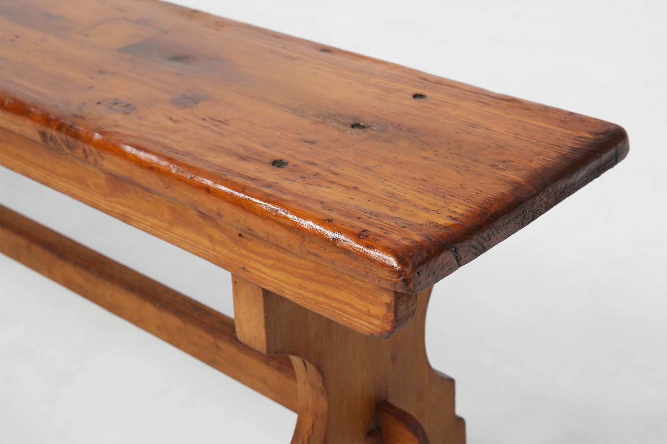 Old Church Bench, 1940s For Sale 1