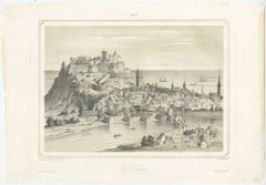 Vista della città vecchia di Nizza, Francia, nel 17° secolo, 1855