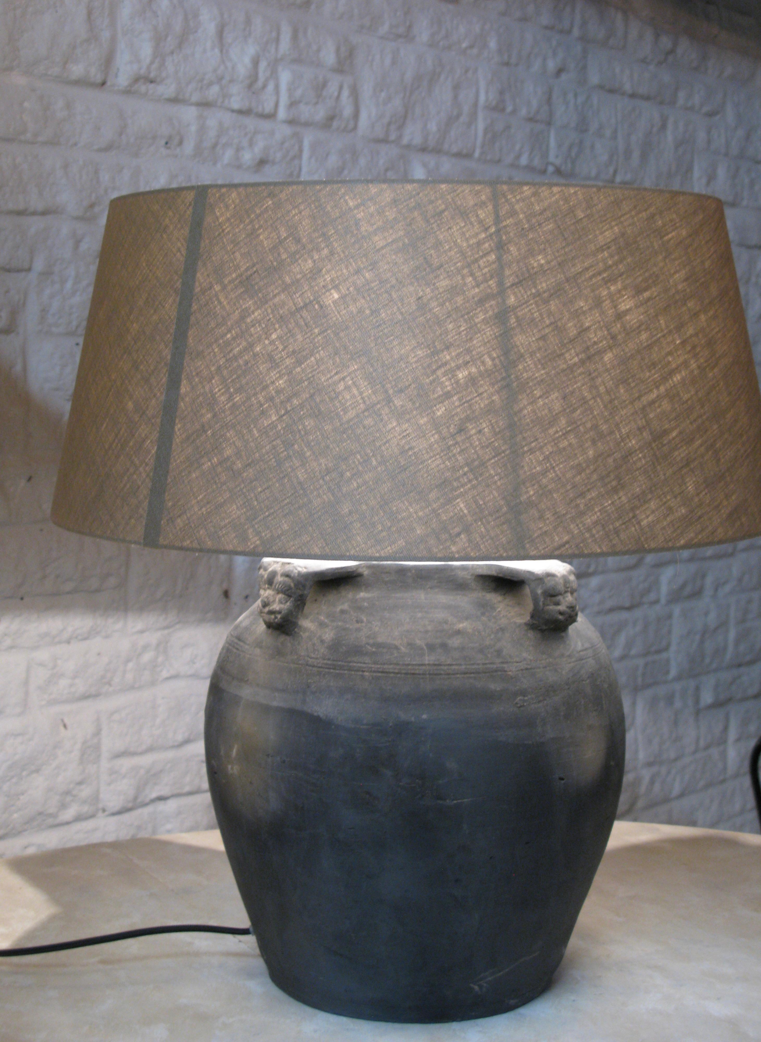 white clay lamp