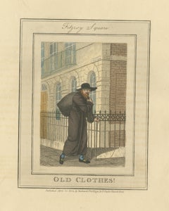 Old Clothes Man in Fitzroy Square, Cries of London, 1804