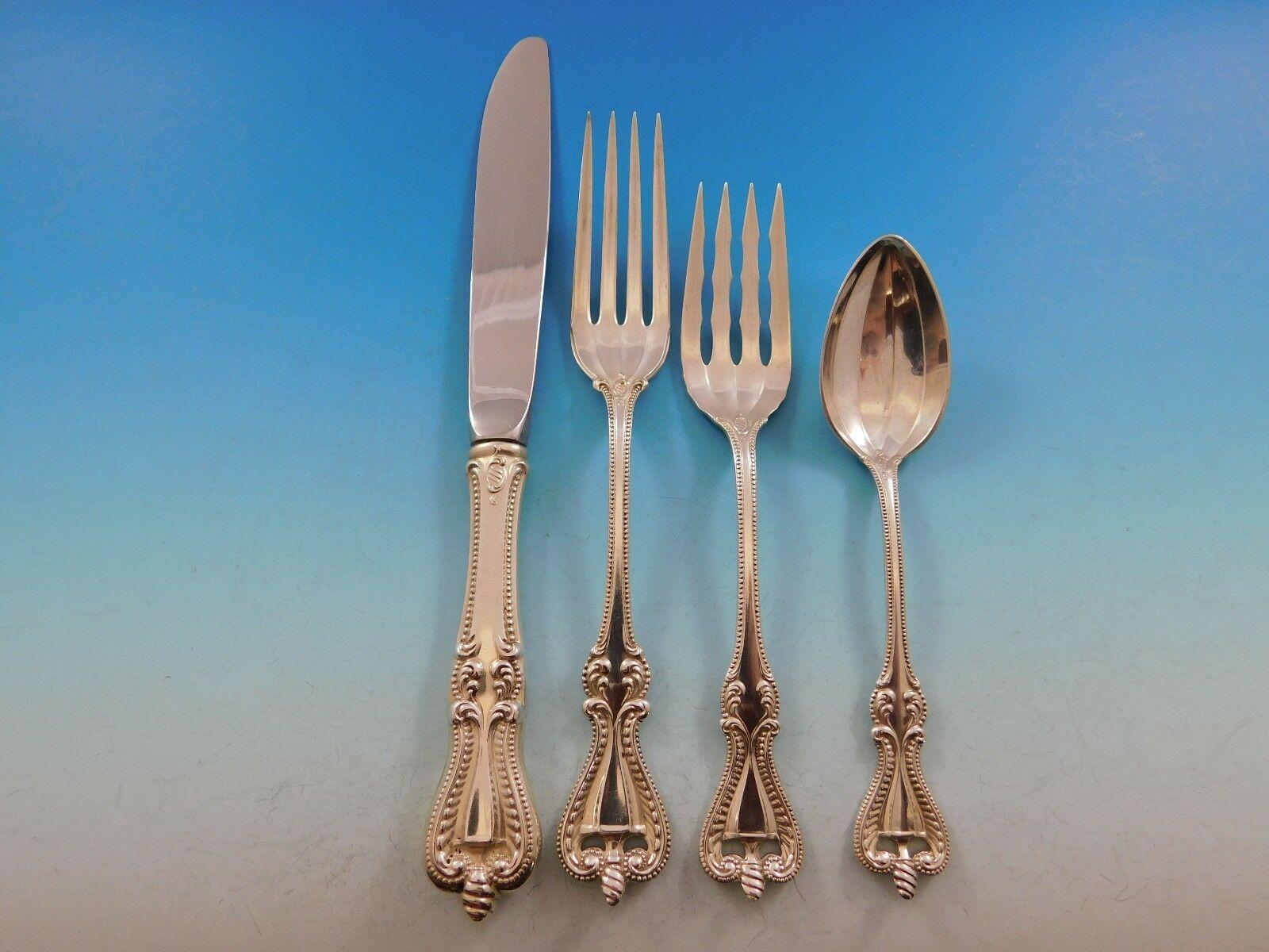 Old Colonial by Towle Sterling Silver Flatware Set for 12 Service 108 Pieces In Excellent Condition In Big Bend, WI
