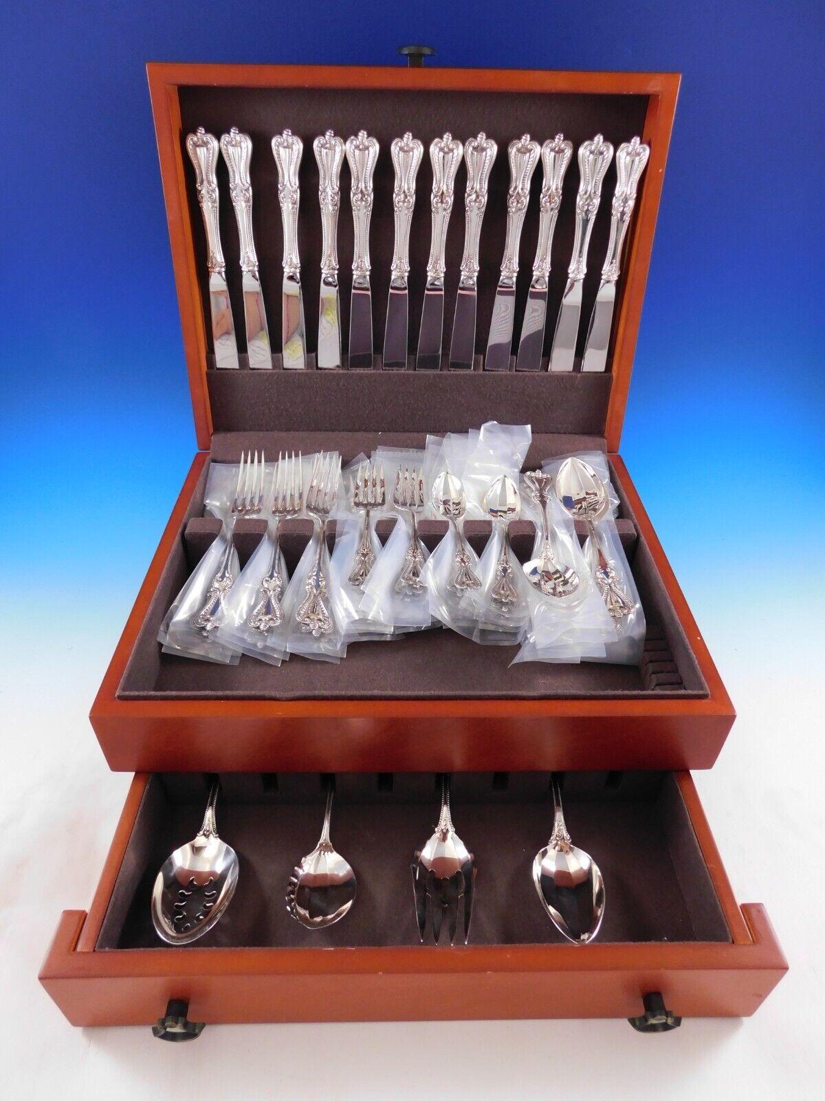 Old Colonial by Towle Sterling Silver Flatware Set for 12 Service 64 pcs Dinner For Sale 5