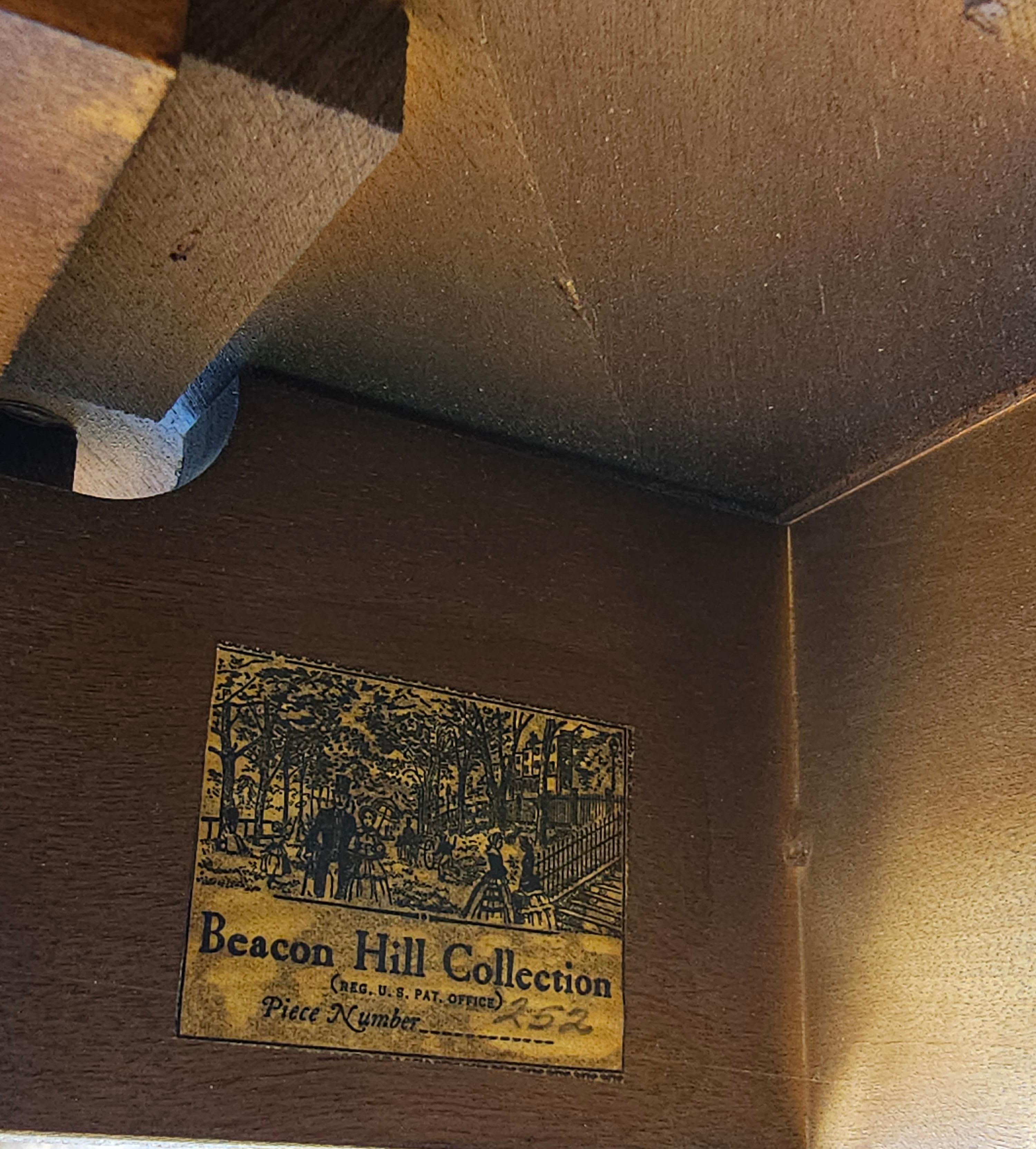 Old Colony Beacon Hills Collection Walnut and Leather Games Table 9