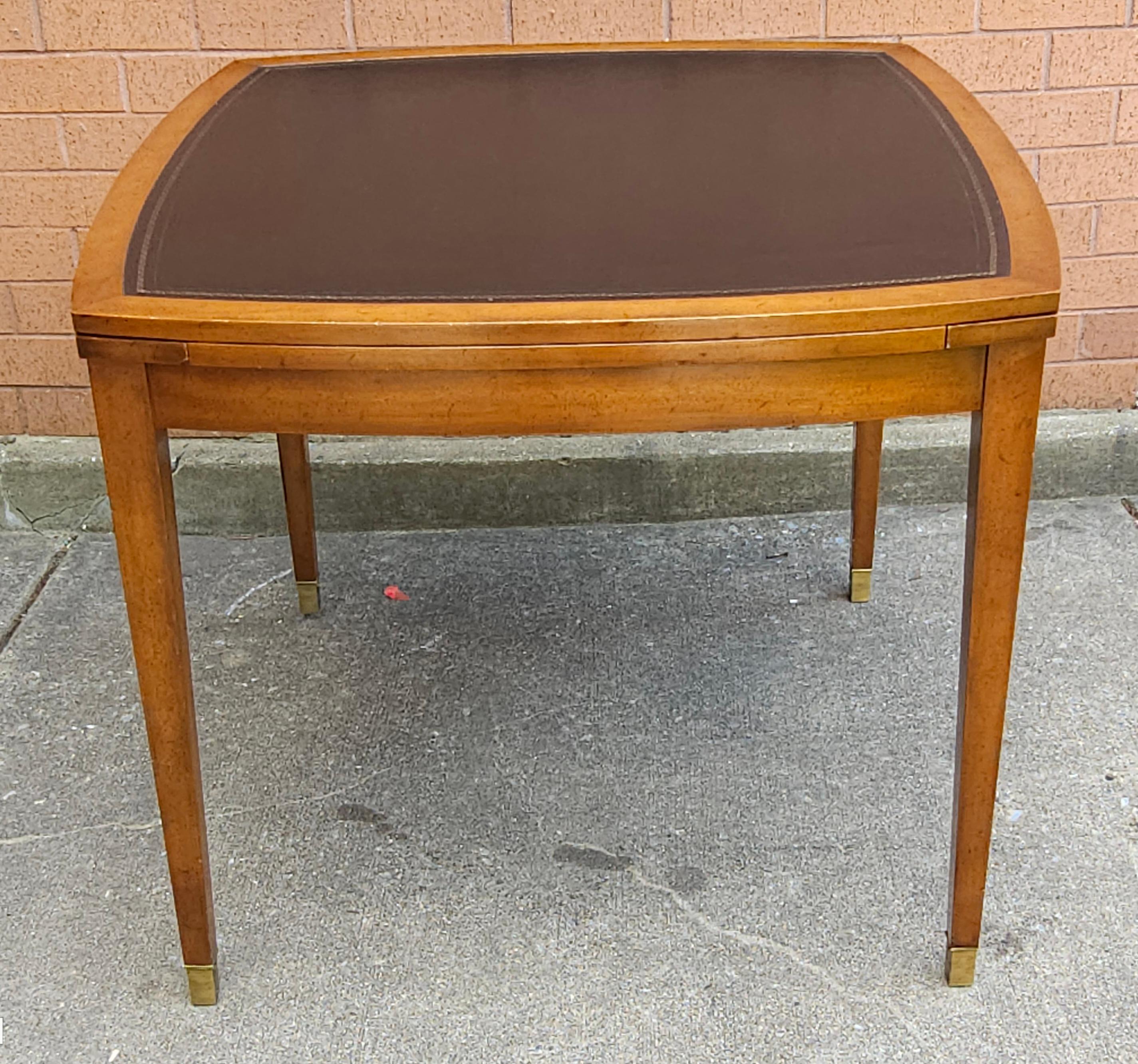 Other Old Colony Beacon Hills Collection Walnut and Leather Games Table