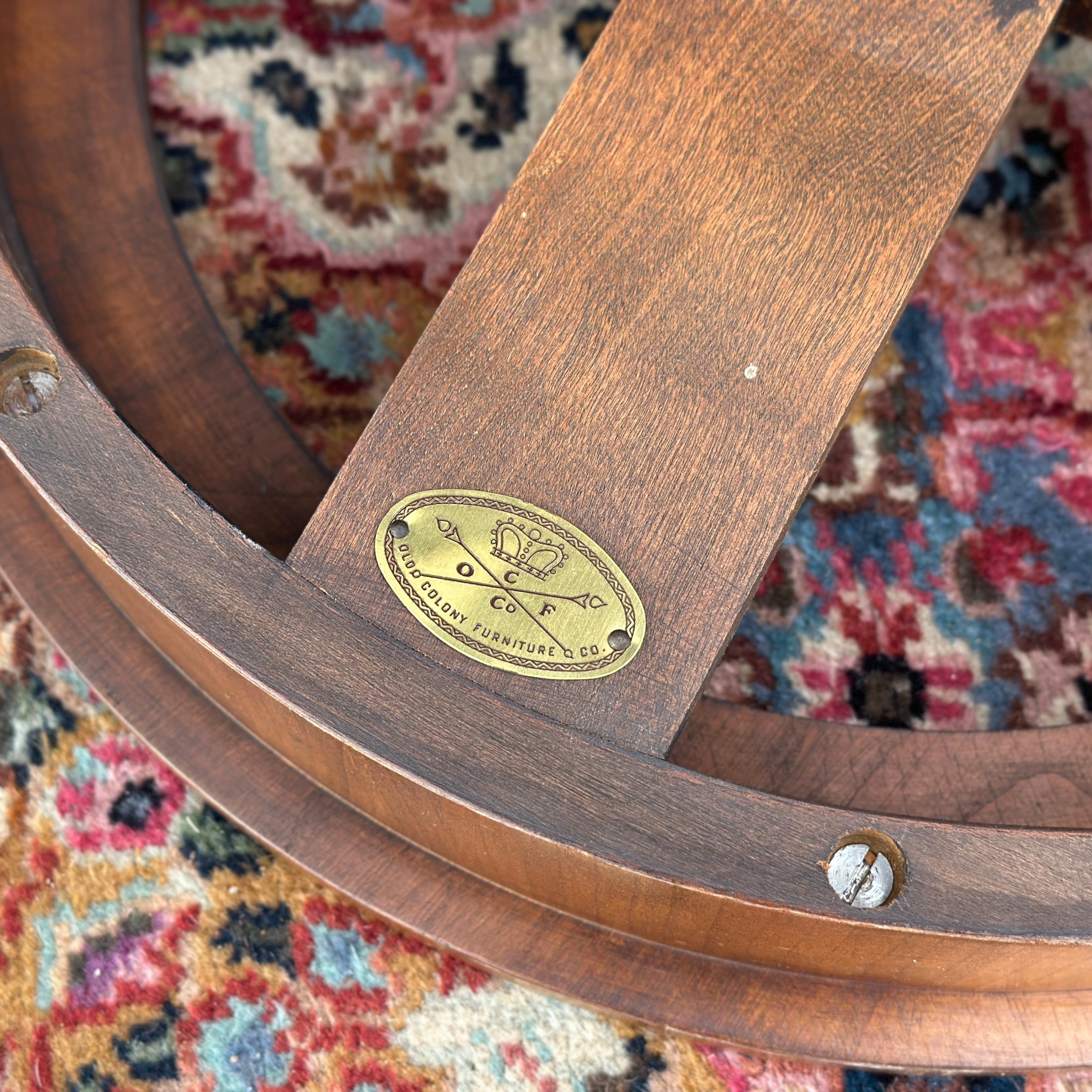 Old Colony Furniture Co. Plant Stand Pedestal With Copper Liner For Sale 4