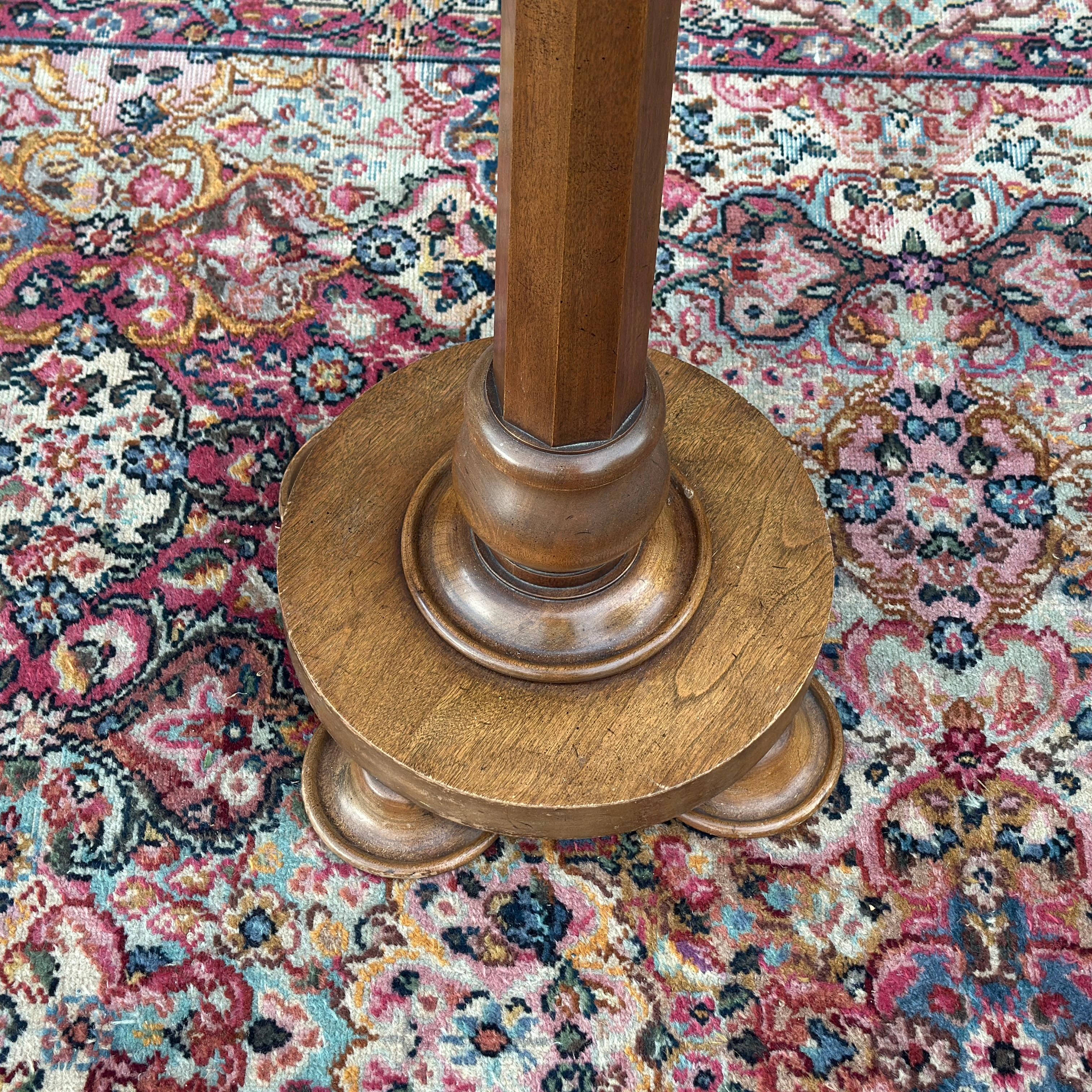 Old Colony Furniture Co. Plant Stand Pedestal With Copper Liner For Sale 1