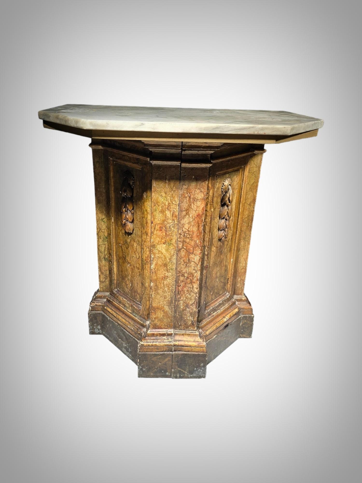 Marble Old Console From the 19th Century For Sale