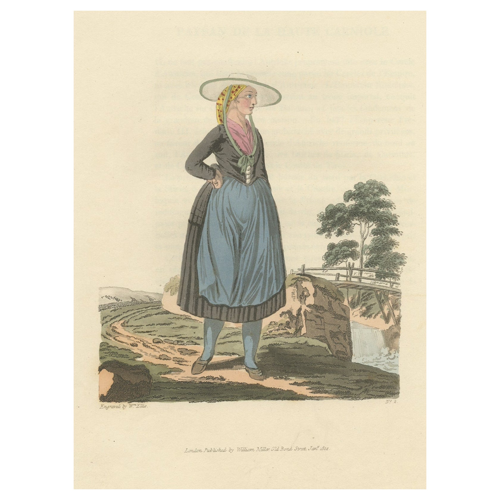 Old Costume-Druck eines Bauern aus Upper Carniola, Slowenien, Osteuropa, 1804