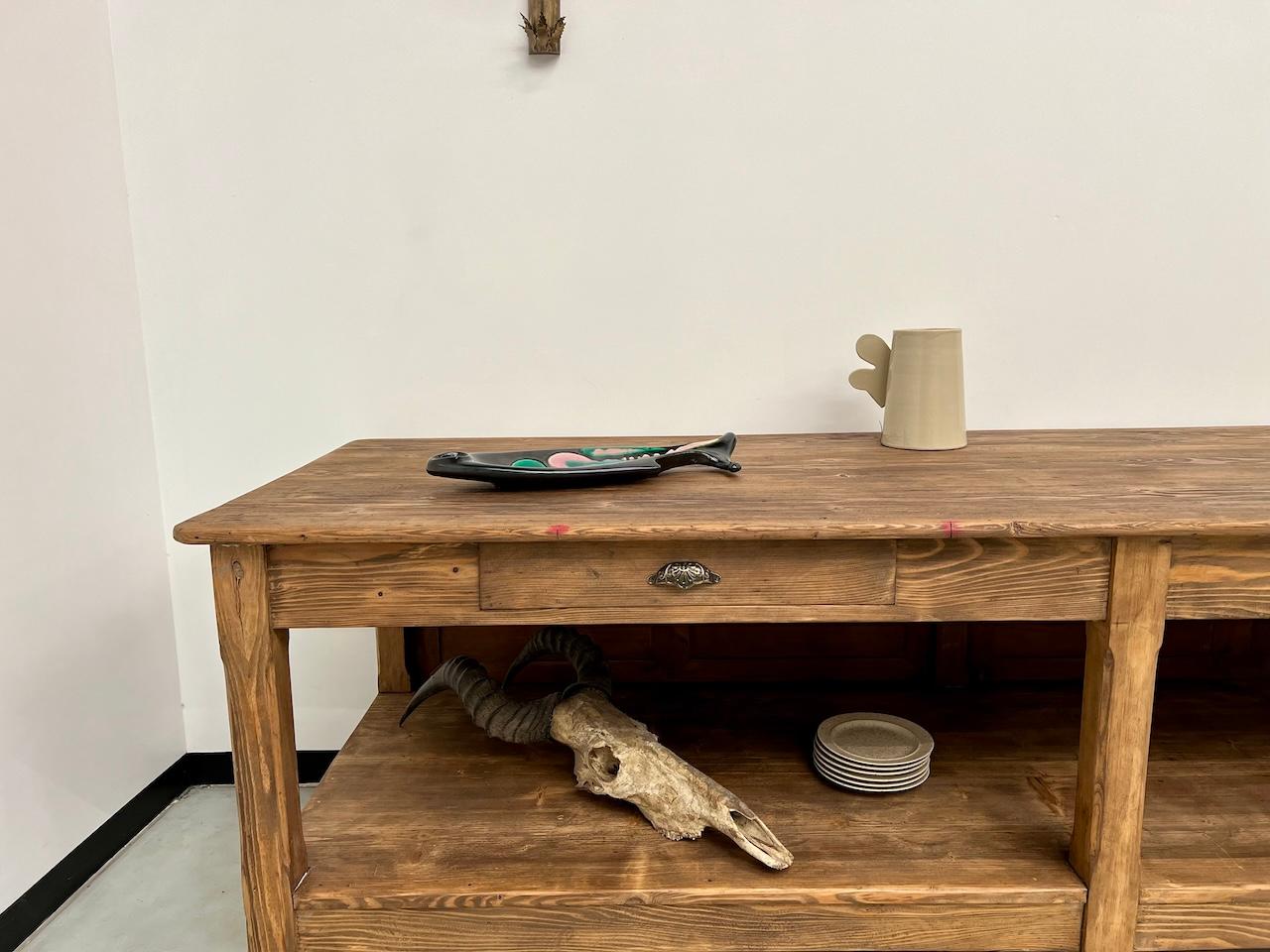 Old counter, french drapery table from the 50s For Sale 6