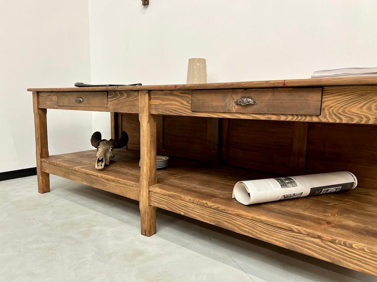 Old counter, french drapery table from the 50s For Sale 9