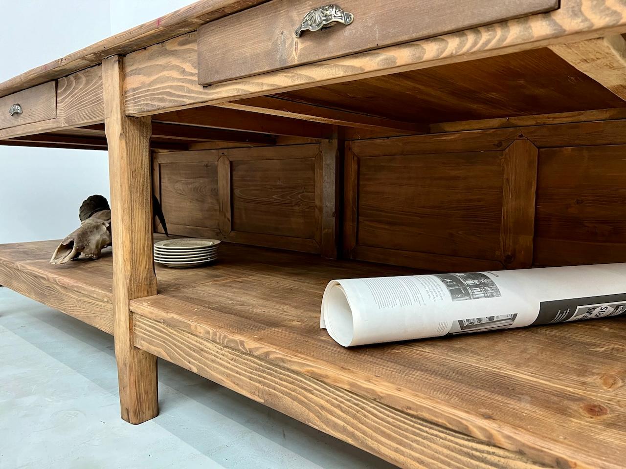 Old counter, french drapery table from the 50s For Sale 11