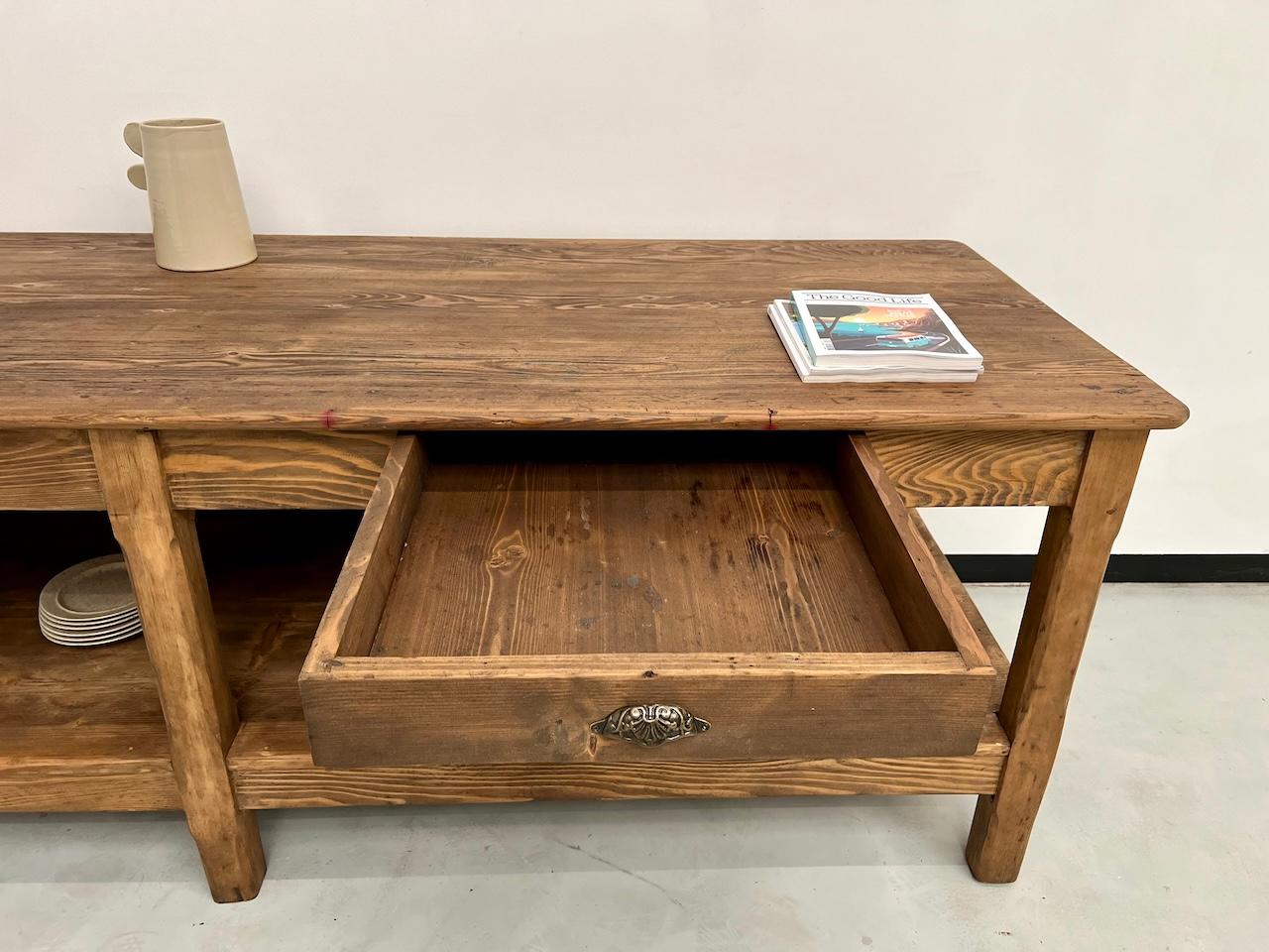 Old counter, french drapery table from the 50s For Sale 12