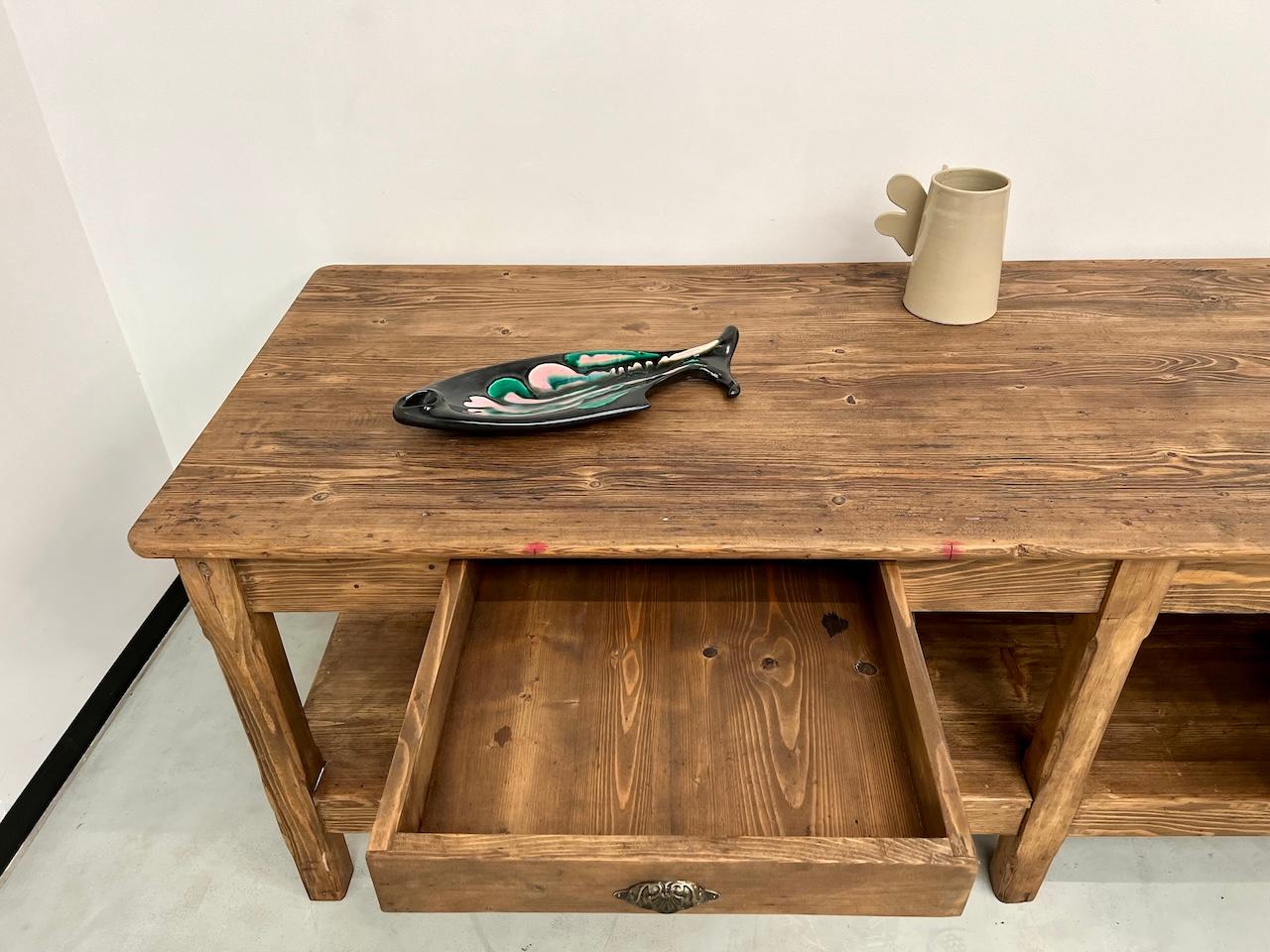 Old counter, french drapery table from the 50s For Sale 13
