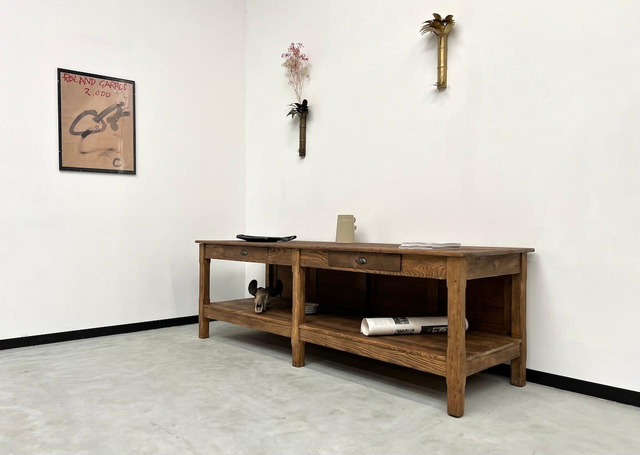 Mid-20th Century Old counter, french drapery table from the 50s For Sale