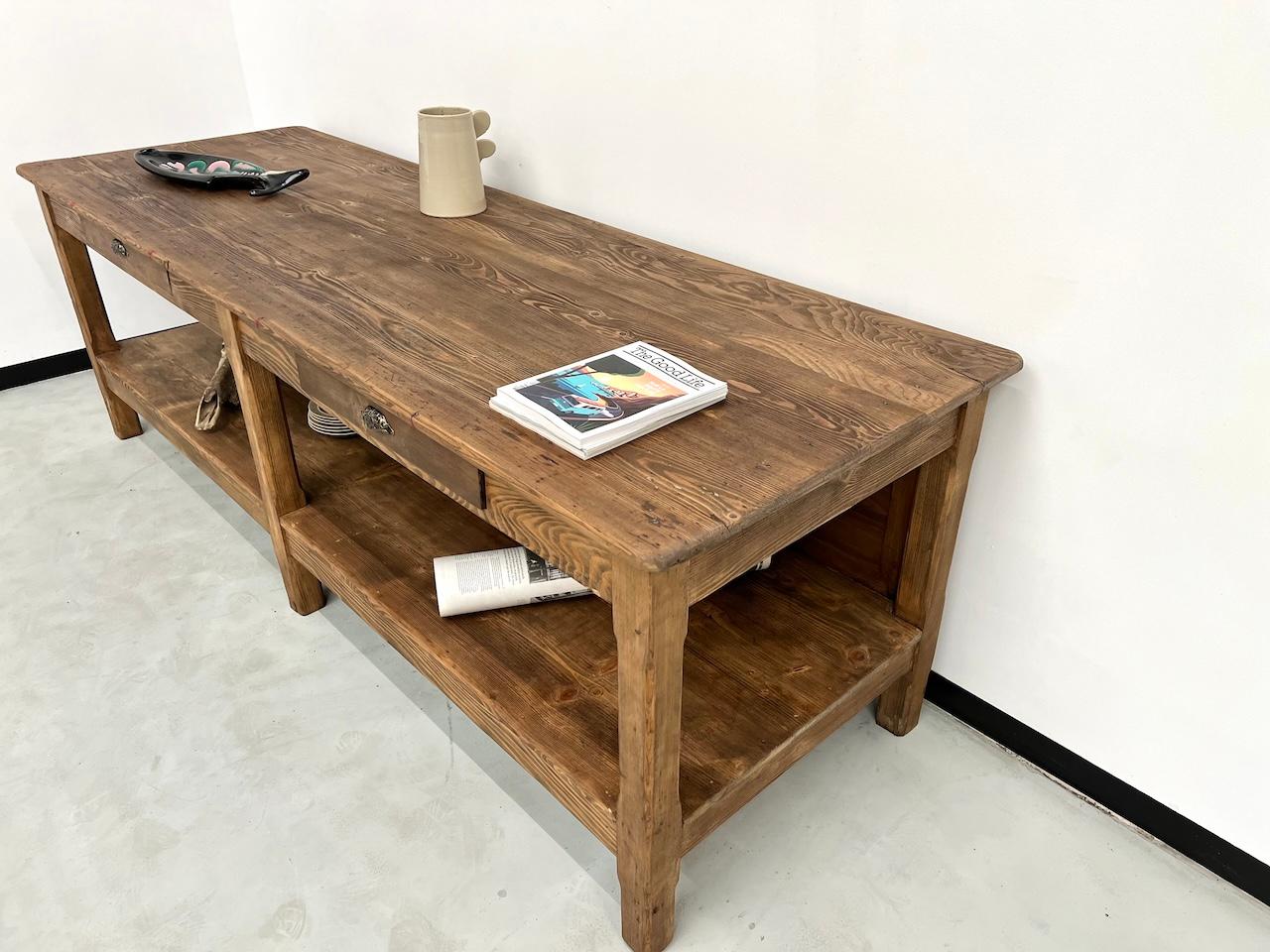 Old counter, french drapery table from the 50s For Sale 1