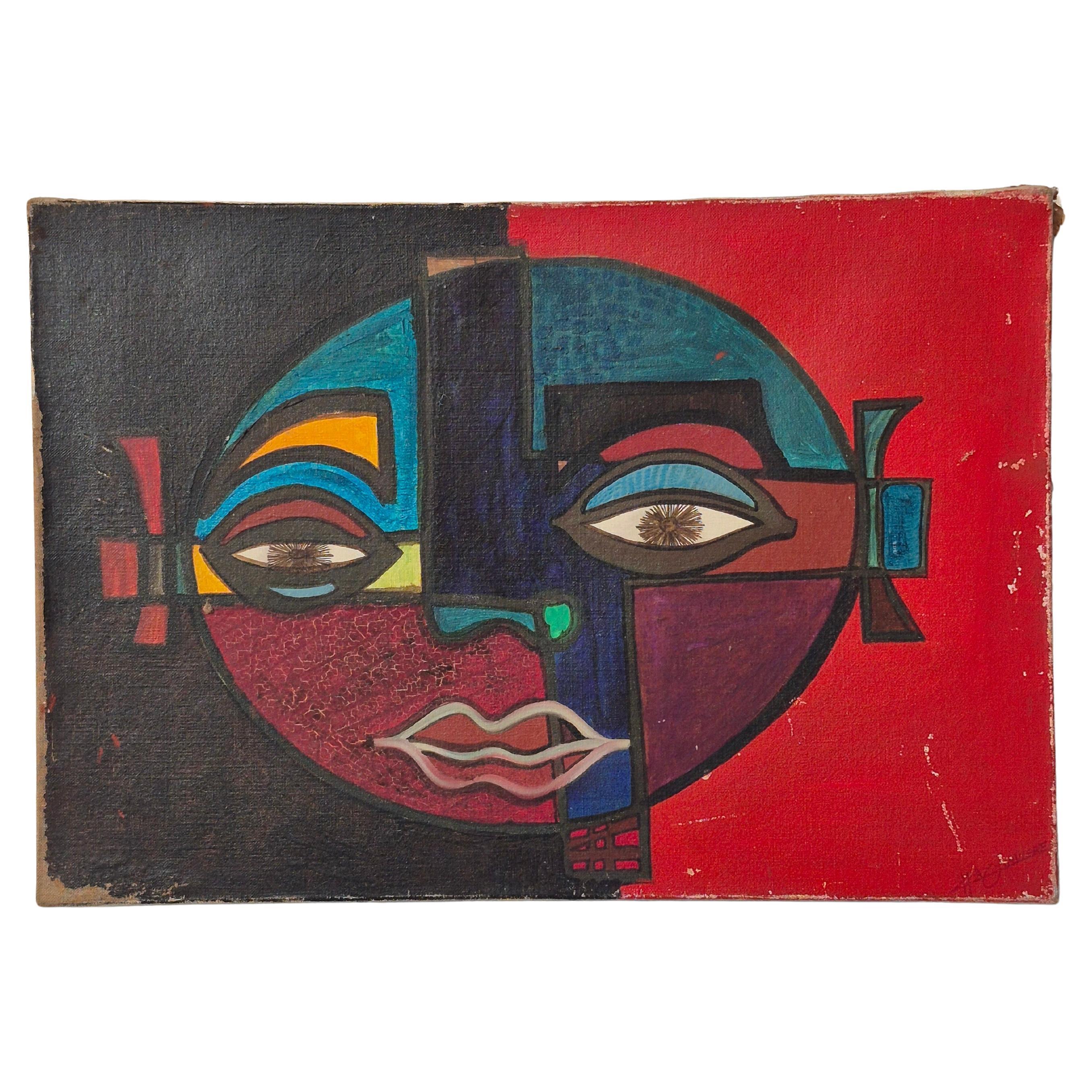 Altes kubistisches "Gesichtsbild