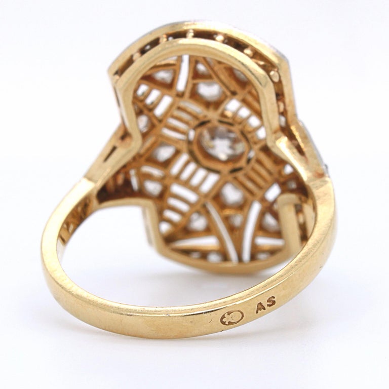 Old Cut and Rose Cut Diamond Star Emblem Ring, ca. 1890s For Sale at ...