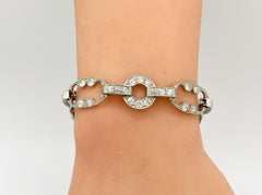 Bracelet en platine avec diamant de taille ancienne Art Deco Circa 1920