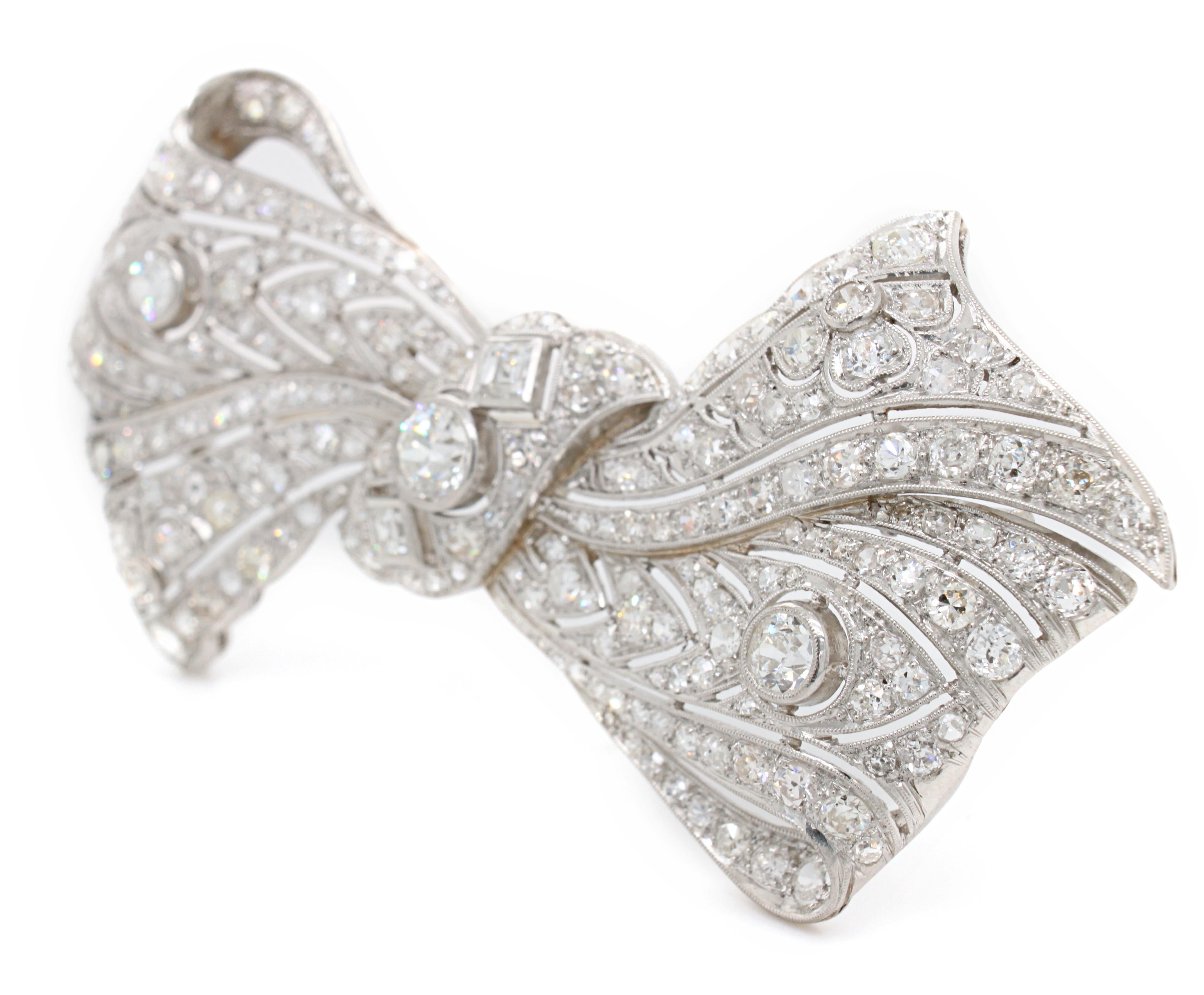 Altschliff-Diamant-Brosche im Angebot 1