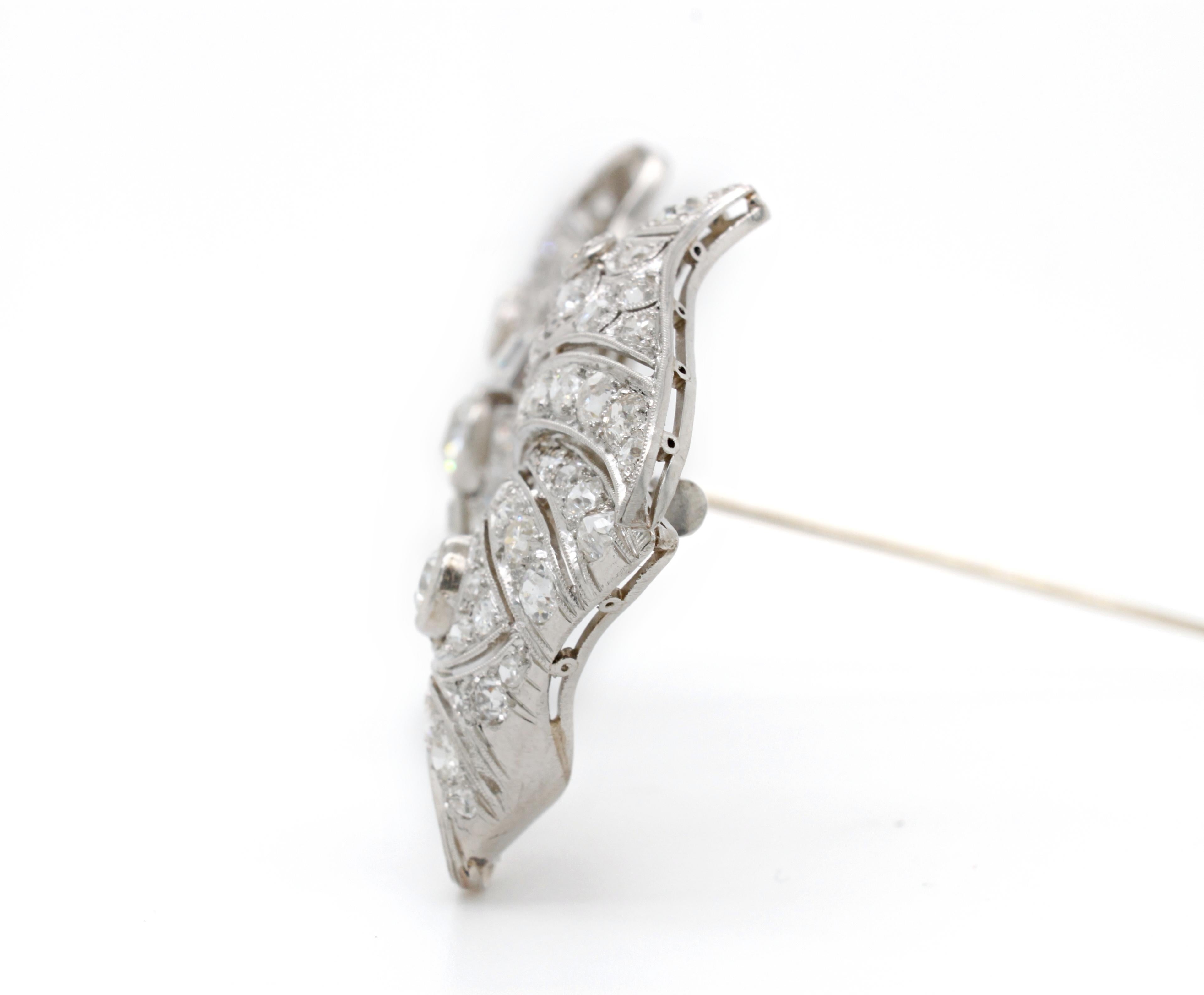 Altschliff-Diamant-Brosche im Angebot 2