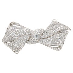 Old Cut Diamond Bow Brooch