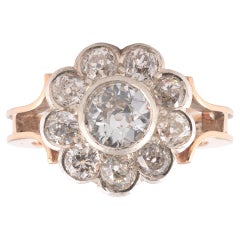Old Cut Diamond Cluster Ring