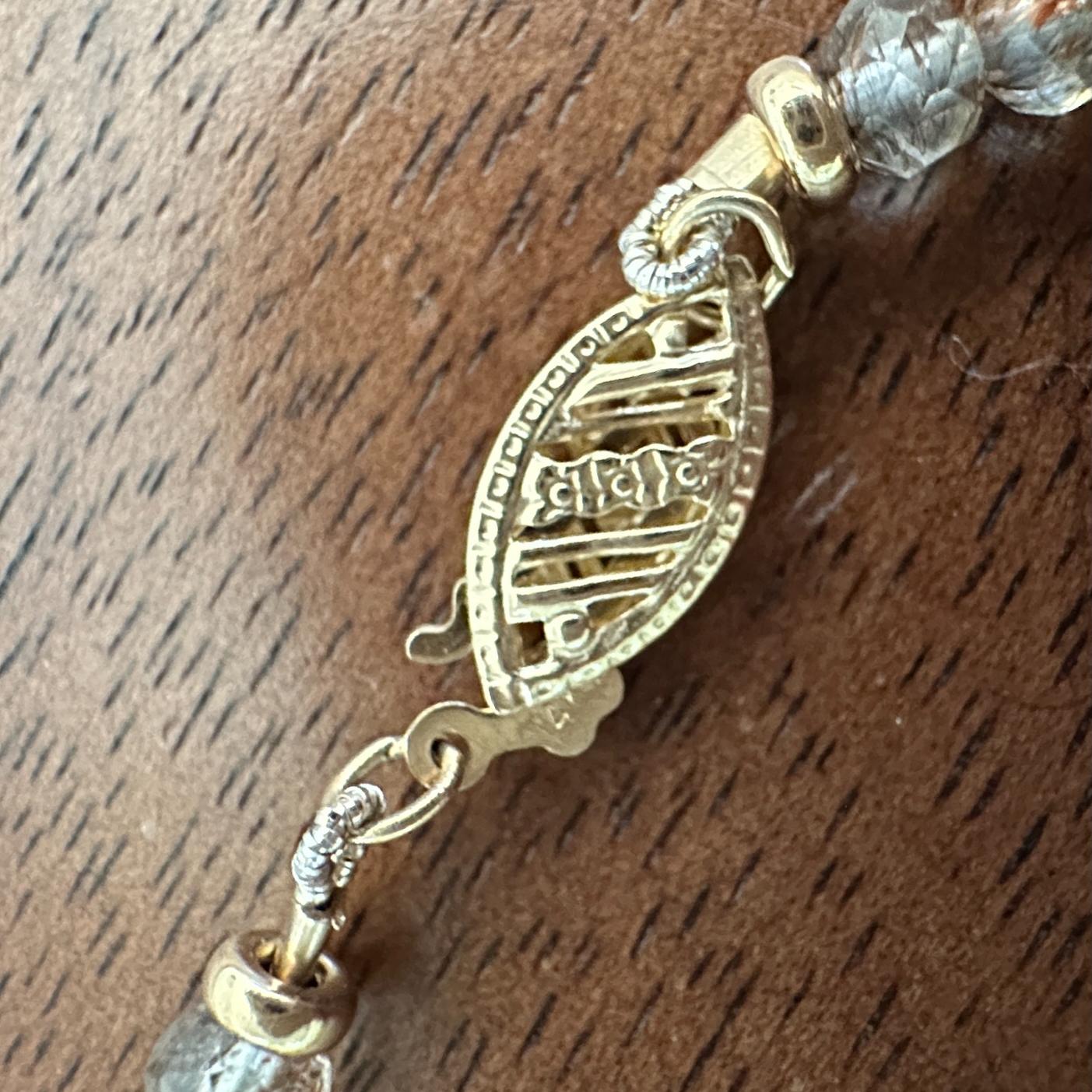 Ciondolo a goccia in oro giallo 14K con granato rimovibile e diamante taglio vecchio in vendita 7