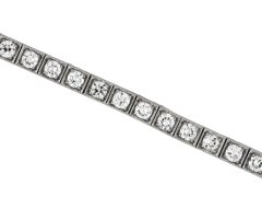 Old cut diamond line bracelet, circa 1920.