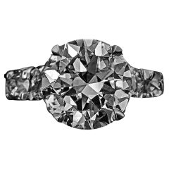 Old Cut Diamond Platinum Engagement Ring