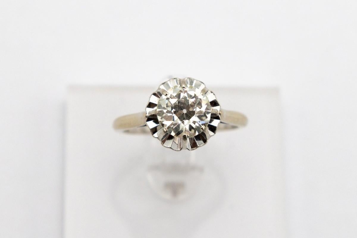 Old-cut diamond ring, 1.73ct, Western Europe, early 20th century. For Sale 2