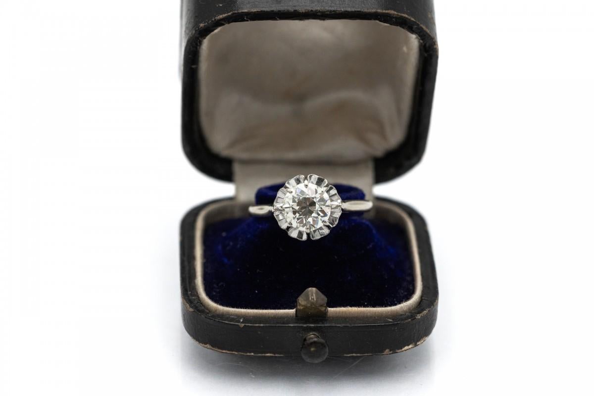 Old-cut diamond ring, 1.73ct, Western Europe, early 20th century. For Sale 4