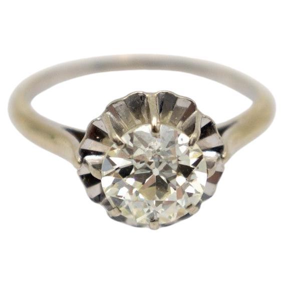 Old-cut diamond ring, 1.73ct, Western Europe, early 20th century. For Sale