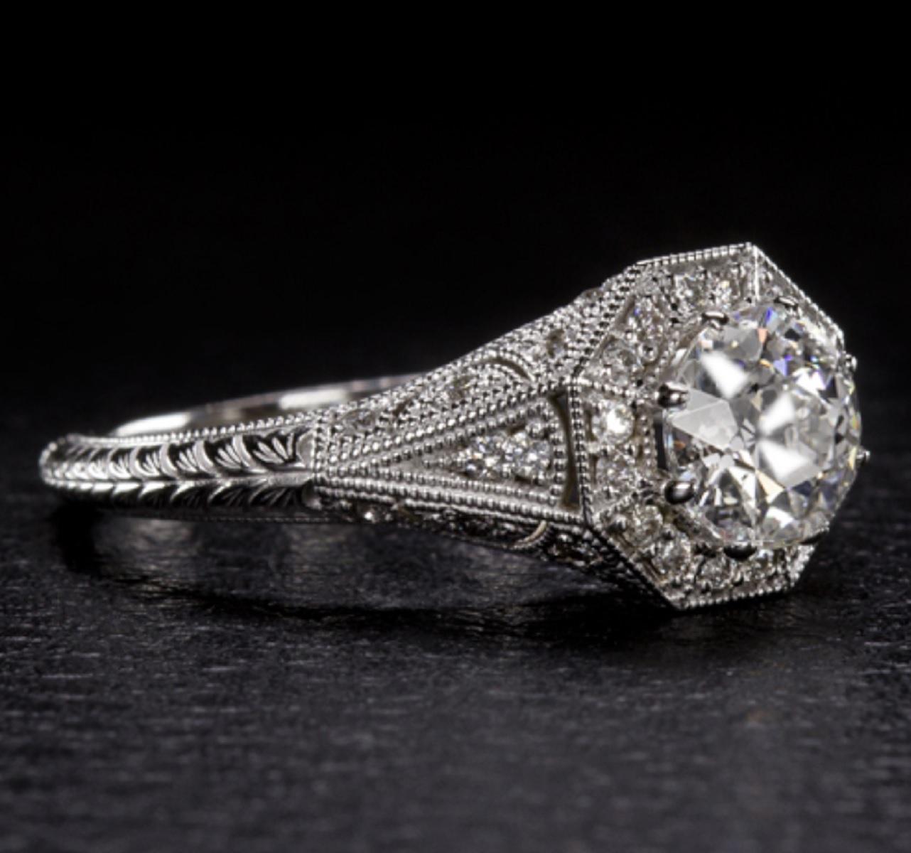 Art Deco Old Cut Diamond Ring