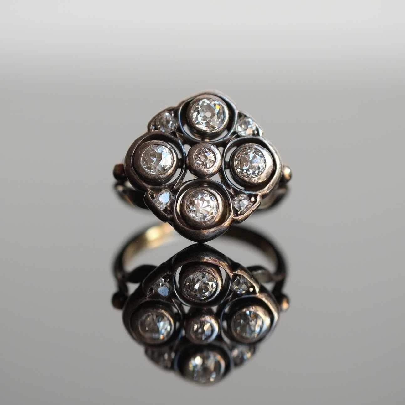 Round Cut Old Cut Diamond Ring