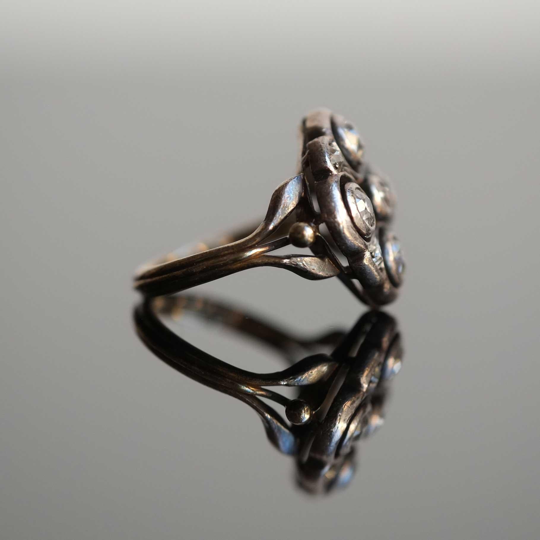 Old Cut Diamond Ring In Good Condition In Milano, MI