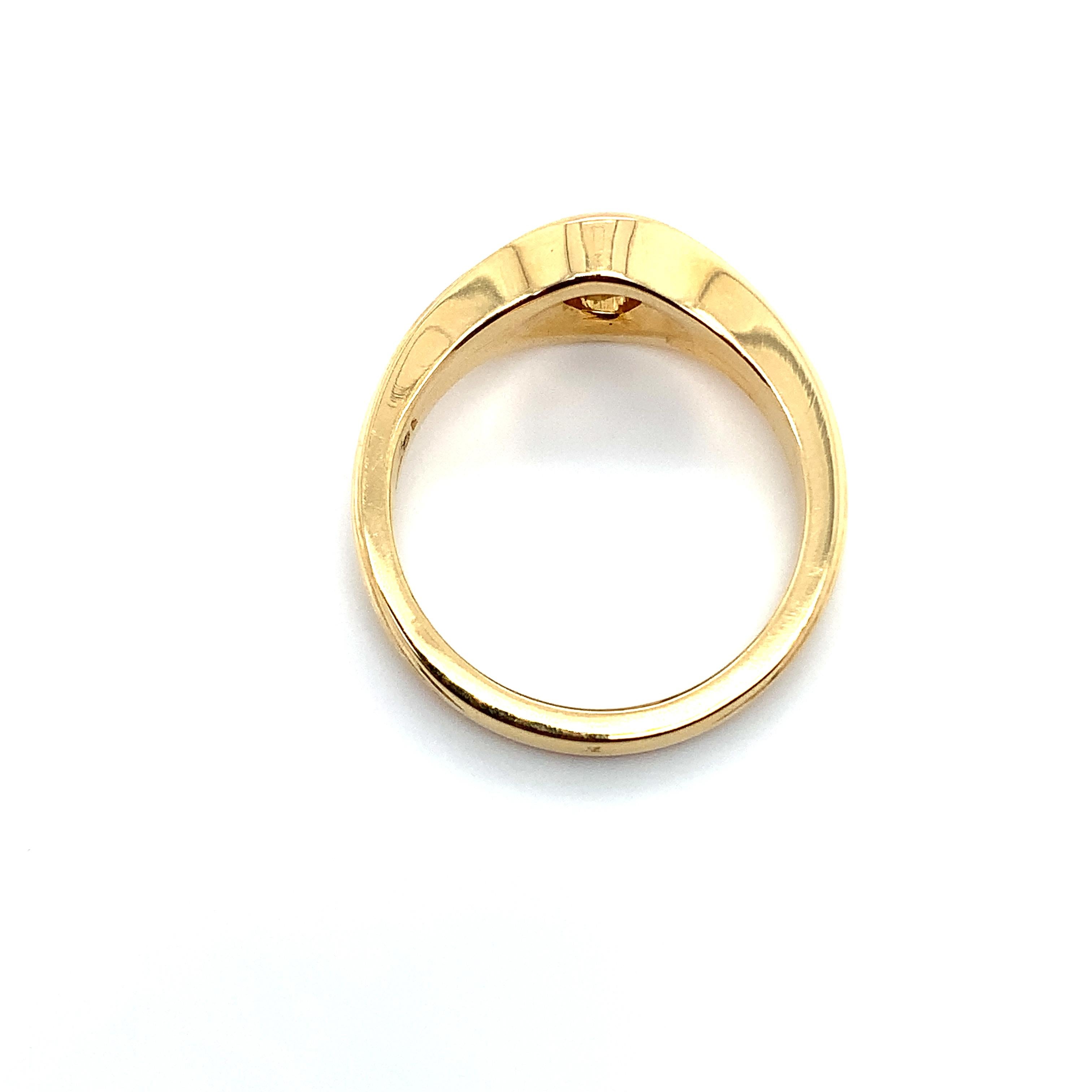 Anillo de compromiso art déco solitario diamante talla antigua oro amarillo 18k Corte europeo antiguo en venta